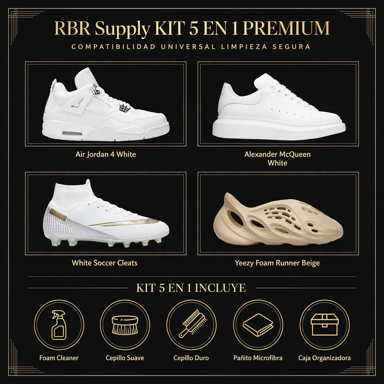 Kit Premium Limpieza Zapatillas 5 en 1 - Deja tus Zapatillas Como Nuevas | RBR Supply